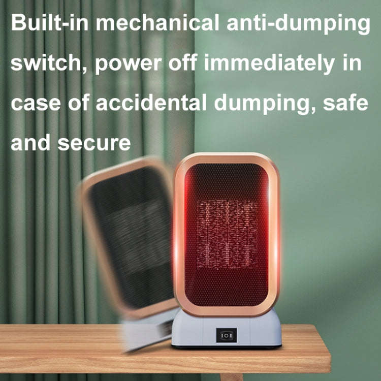 1000W High-power Household Heater Small Desktop Ceramic PTC Heating Heater, Spec: EU Plug(White)