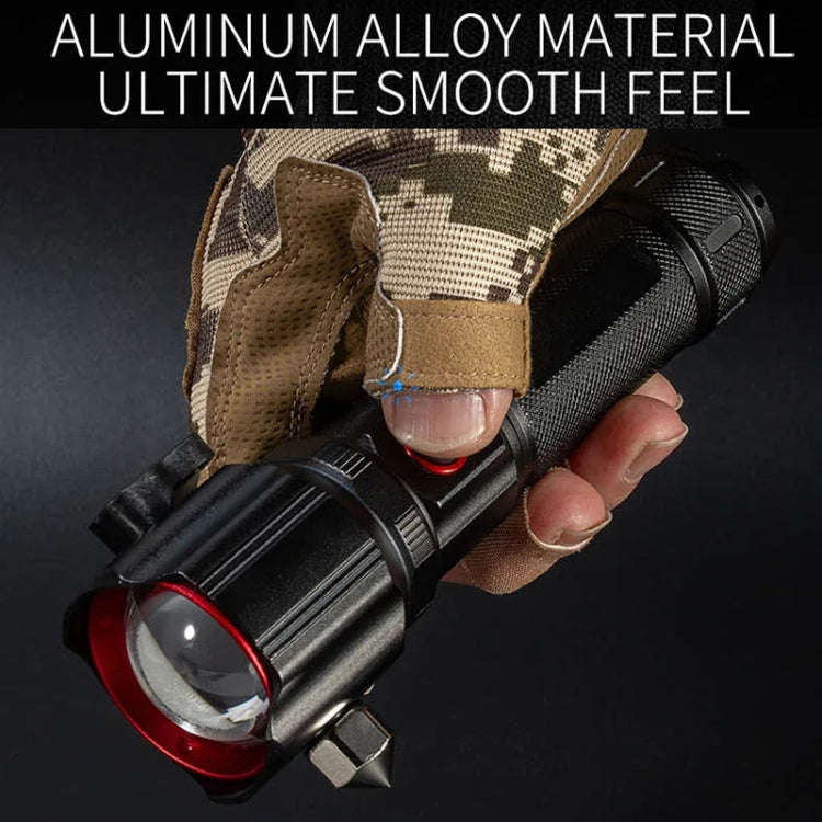 E-SMARTER W5196 Laser Life Saving Flashlight Seat Belt Cutting Emergency Car Backup Tool Flashlight