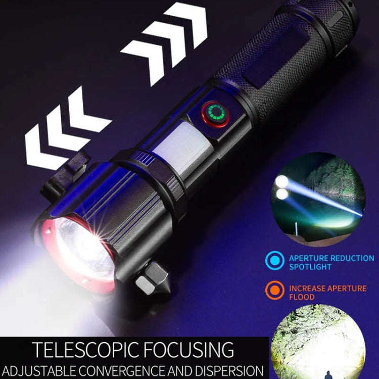 E-SMARTER W5196 Laser Life Saving Flashlight Seat Belt Cutting Emergency Car Backup Tool Flashlight
