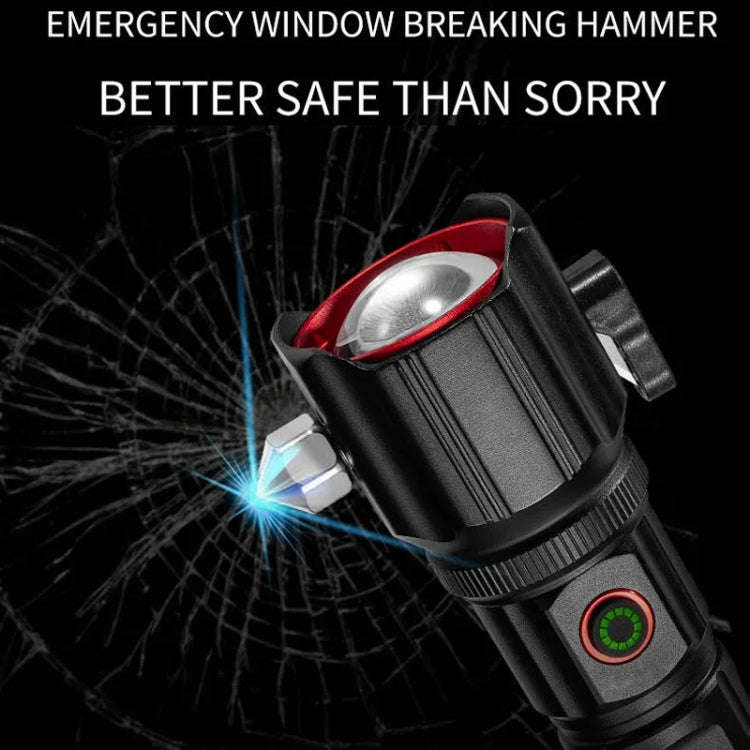 E-SMARTER W5196 Laser Life Saving Flashlight Seat Belt Cutting Emergency Car Backup Tool Flashlight