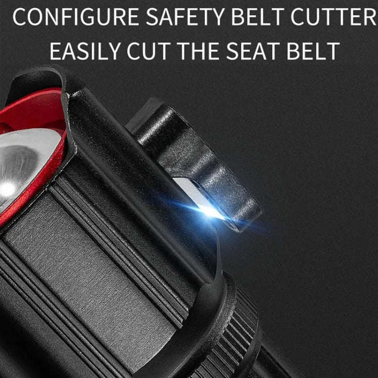 E-SMARTER W5196 Laser Life Saving Flashlight Seat Belt Cutting Emergency Car Backup Tool Flashlight