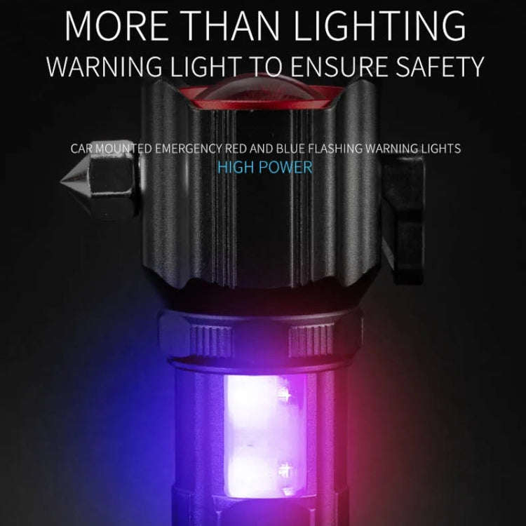 E-SMARTER W5196 Laser Life Saving Flashlight Seat Belt Cutting Emergency Car Backup Tool Flashlight