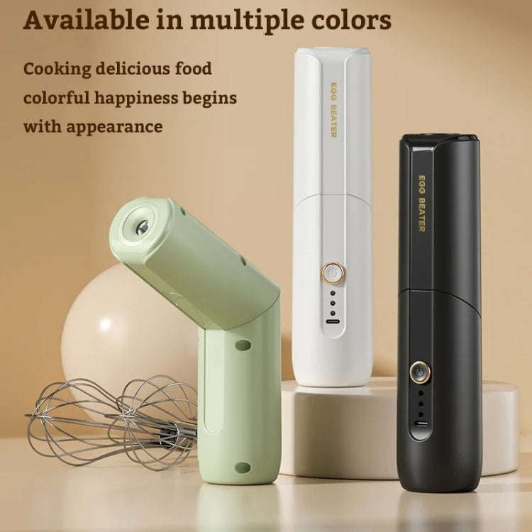Rotary Folding Double-head Electric Home Egg Beater Fully Automatic Wireless Baking Mixer(Green)