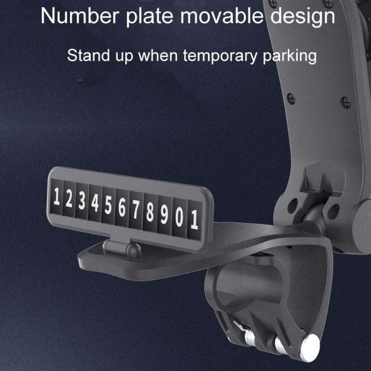Car Dashboard Multifunctional Rotating And Folding Cell Phone Navigation Holder(Black)