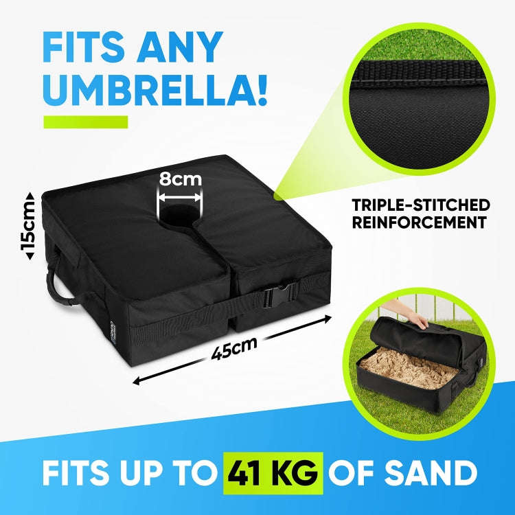 Patio Parasol Fixed Sandbag Oxford Cloth Waterproof Cover, Shape: Square(Black)