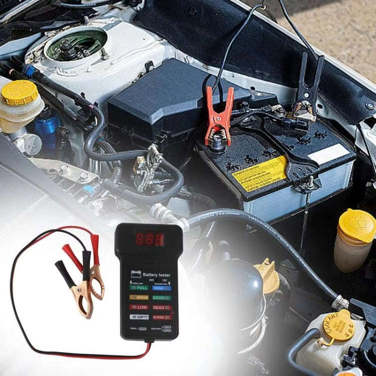 12/24V Battery Tester Car Battery Checker Electricity Capacity Tester