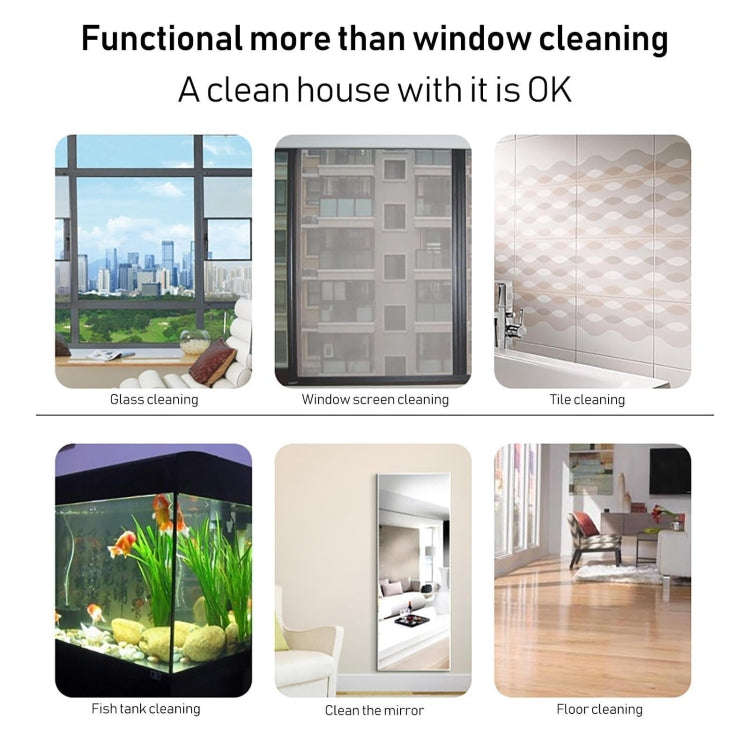 2-In-1 Household Double-Sided Glass Wiper Car Washing Cleaning Tool, Spec: Straight White