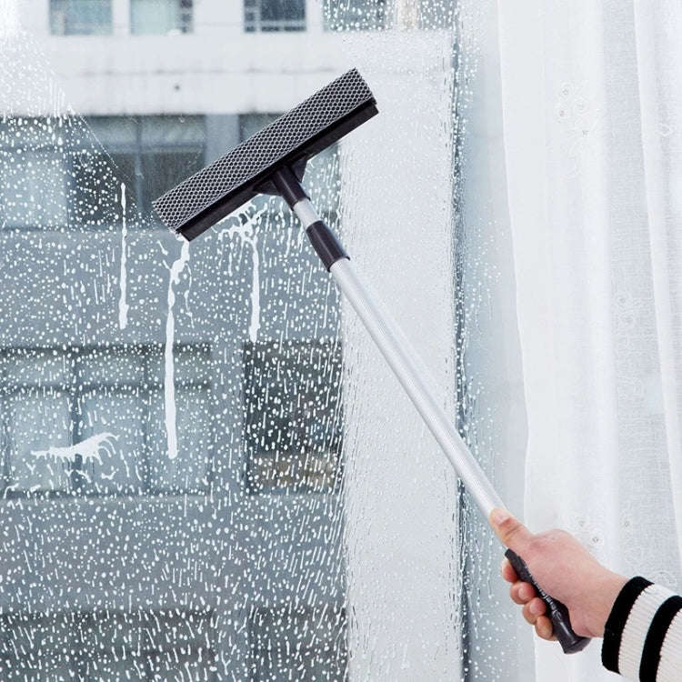 2-In-1 Household Double-Sided Glass Wiper Car Washing Cleaning Tool, Spec: Telescopic Yellow