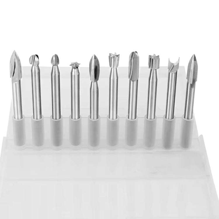 10pcs/ Set Electric Wood Carving Root Carving Tools Woodworking Engraving Polishing Tool Heads Mi...