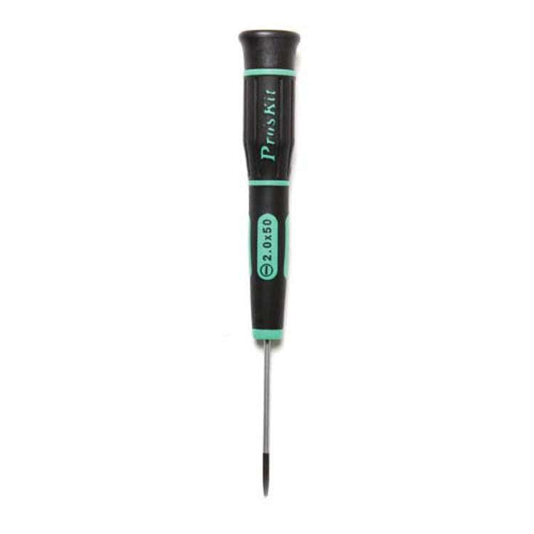 ProsKit SD-081-S3 Slotted Precision Screwdriver(2.0 x 50mm) for Daily Electronics Repairs(Green B...