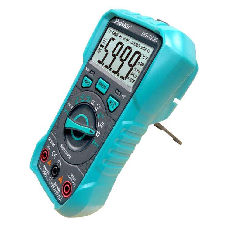 ProsKit MT-1236-C 3-5/6 True-RMS Digital Multimeter For ACA, ACV, DCA, DCV, Frequency, Cycle Duty...