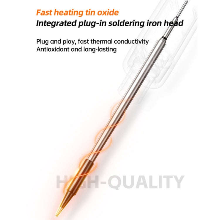 USB Digital Display Charging Soldering Iron Set 5-speed Temperature Adjustable 3 Heads Gray