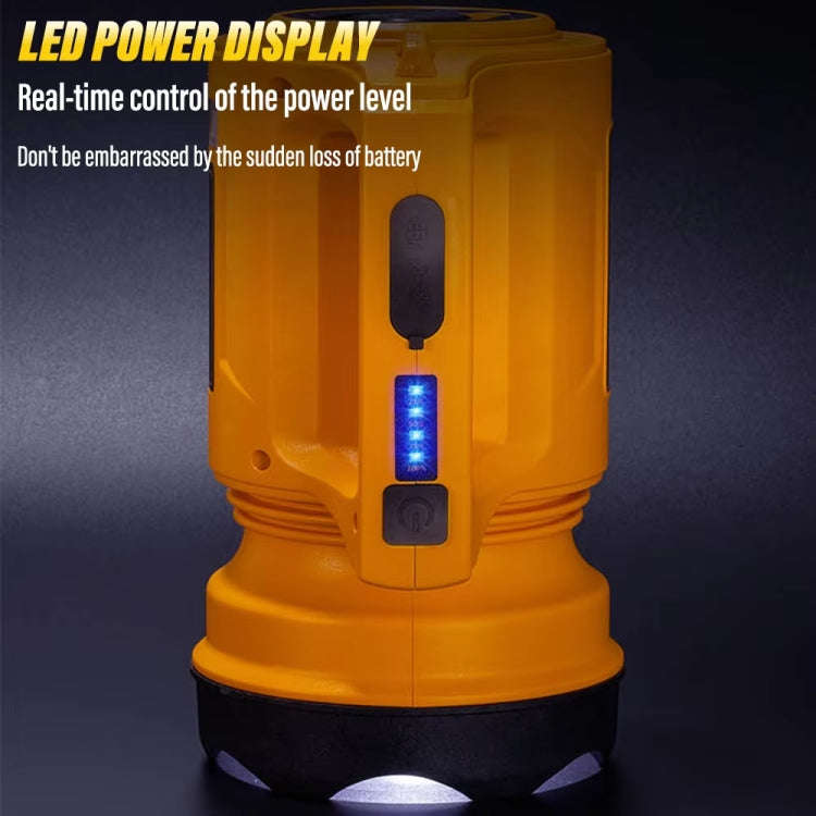 E-SMARTER 8W5205-2 Small Carrying Light With RGB Colorful Lamps Outdoor Cycling Searchlight(Yellow)