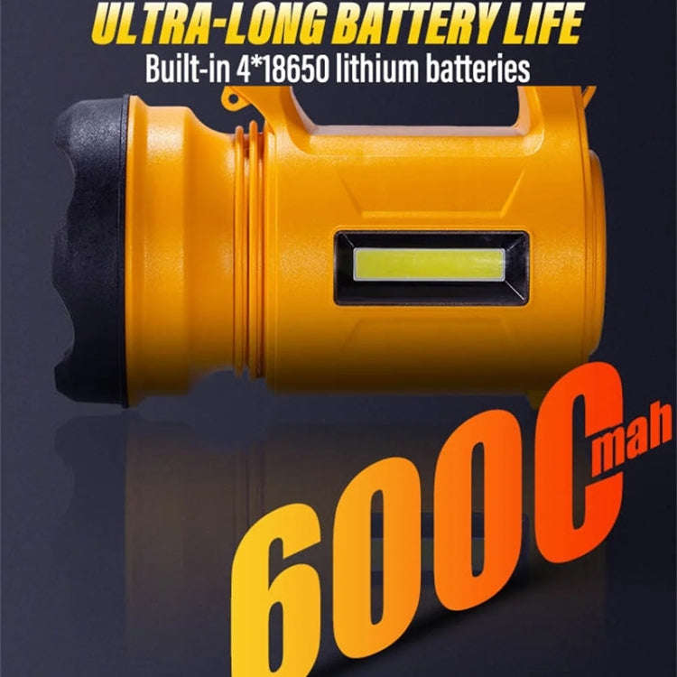 E-SMARTER 8W5205-2 Small Carrying Light With RGB Colorful Lamps Outdoor Cycling Searchlight(Yellow)