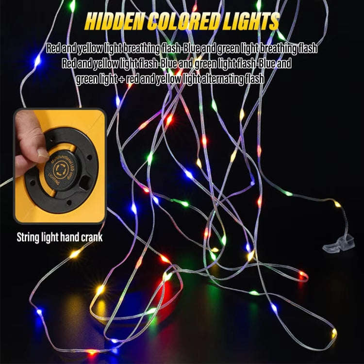 E-SMARTER 8W5205-2 Small Carrying Light With RGB Colorful Lamps Outdoor Cycling Searchlight(Yellow)