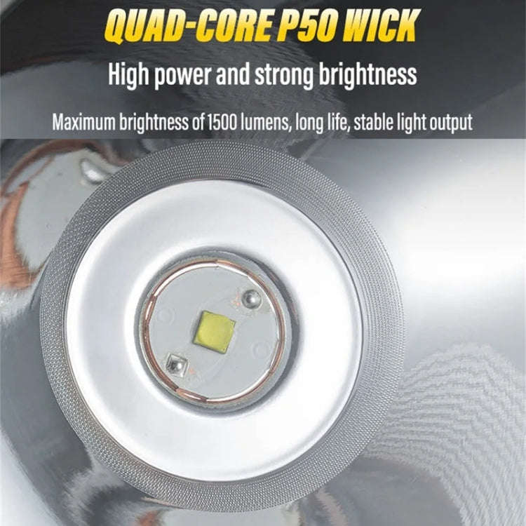 E-SMARTER 8W5205-2 Small Carrying Light With RGB Colorful Lamps Outdoor Cycling Searchlight(Yellow)