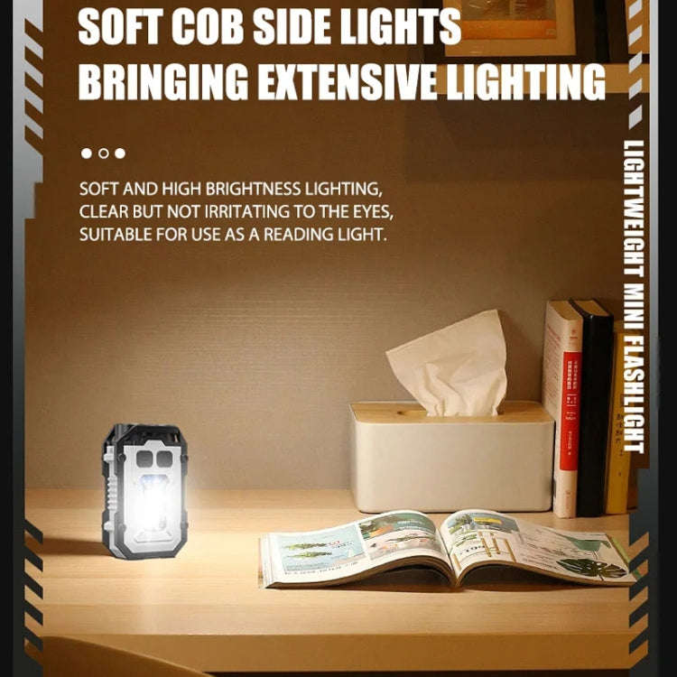 E-SMARTER YSD01 Outdoor Portable Mini Keychain Light Magnetic Anti Loss Auto Repair Light(White)