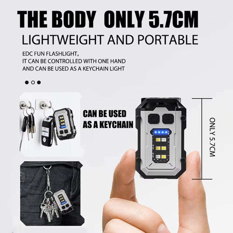 E-SMARTER YSD01 Outdoor Portable Mini Keychain Light Magnetic Anti Loss Auto Repair Light(White)