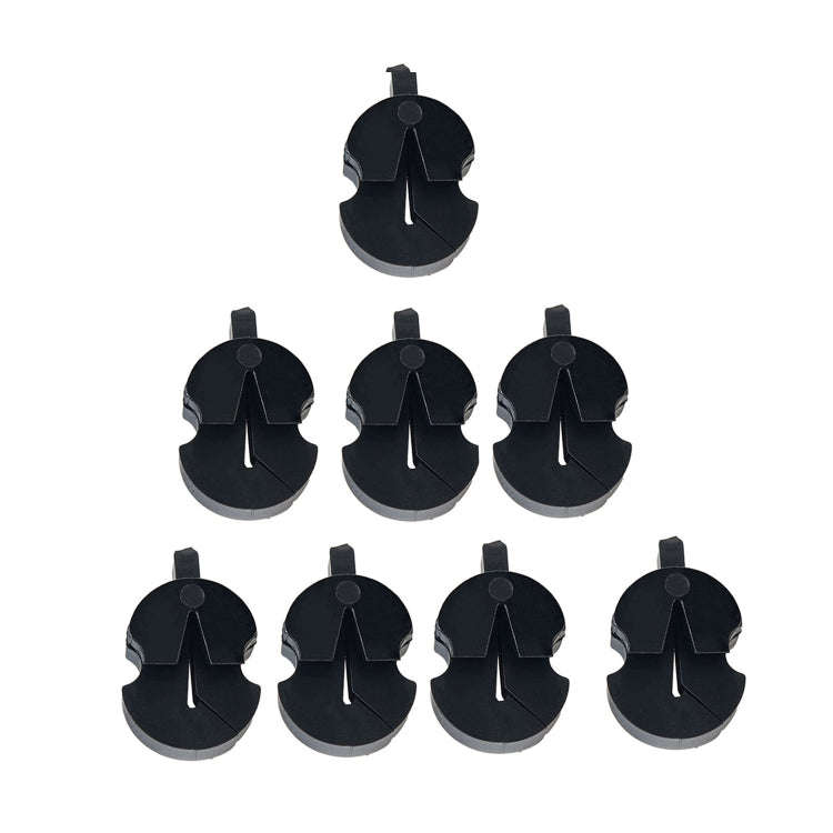 8pcs /Set Violin Mute Instrument Volume Reduction Tool(Black)