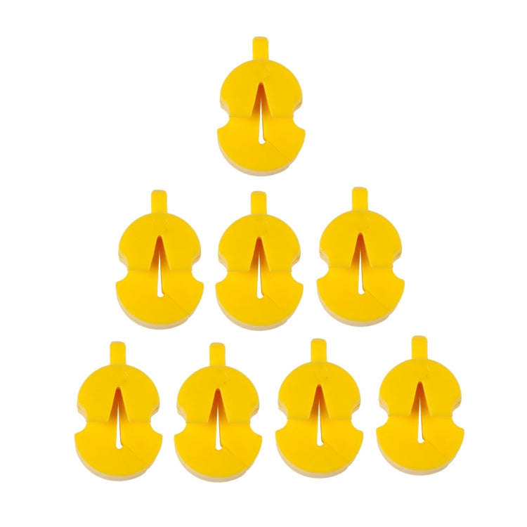 8pcs /Set Violin Mute Instrument Volume Reduction Tool(Yellow)