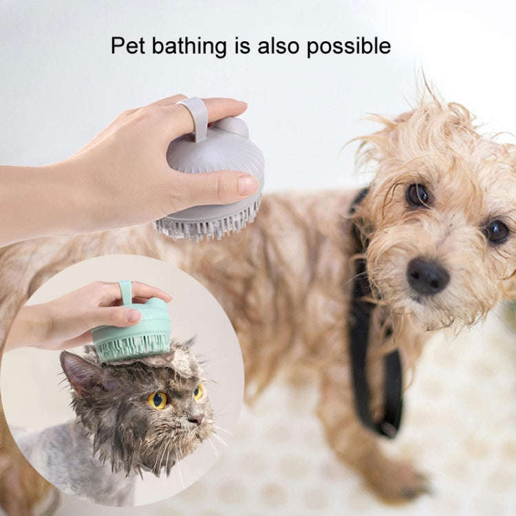 Multi-Functional Shower Scrubbing Ball Bathing Cleaning Brush Silicone Shower Brush, Color: Shamp...