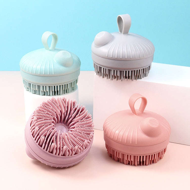 Multi-Functional Shower Scrubbing Ball Bathing Cleaning Brush Silicone Shower Brush, Color: Shamp...