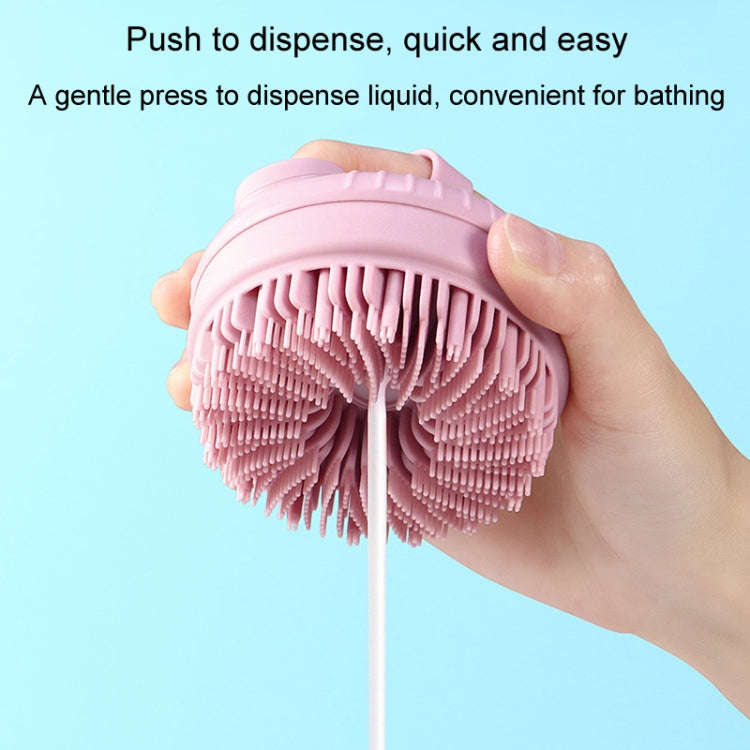 Multi-Functional Shower Scrubbing Ball Bathing Cleaning Brush Silicone Shower Brush, Color: Shamp...