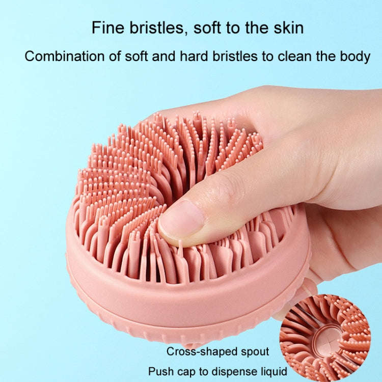 Multi-Functional Shower Scrubbing Ball Bathing Cleaning Brush Silicone Shower Brush, Color: Shamp...