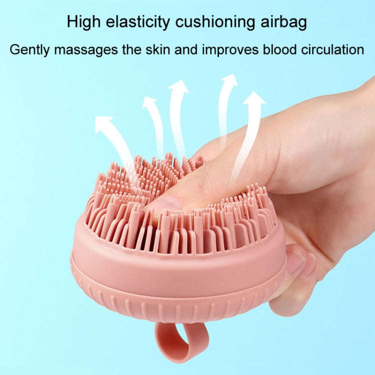 Multi-Functional Shower Scrubbing Ball Bathing Cleaning Brush Silicone Shower Brush, Color: Shamp...