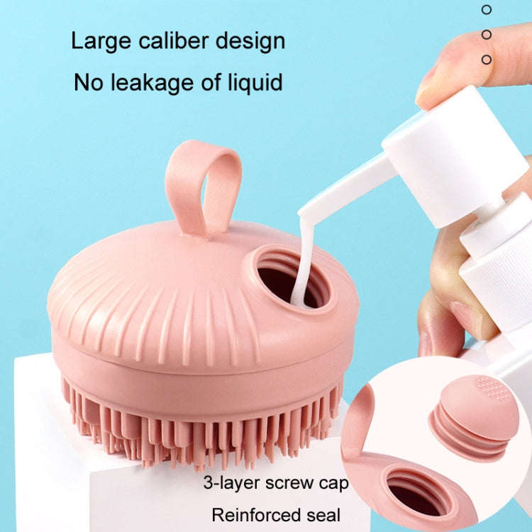 Multi-Functional Shower Scrubbing Ball Bathing Cleaning Brush Silicone Shower Brush, Color: Shamp...
