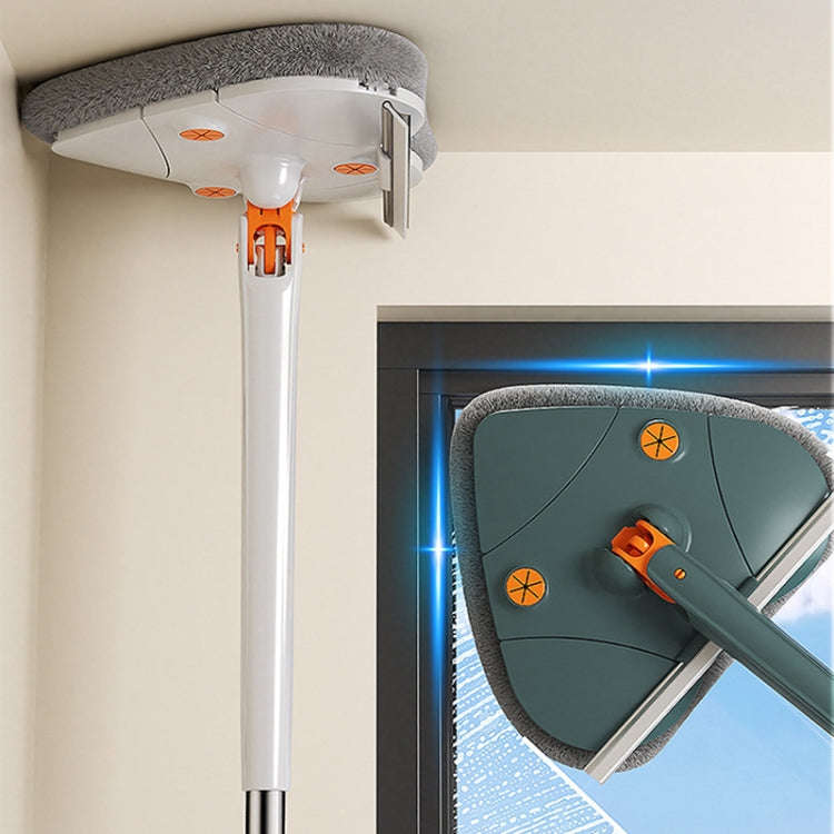 C-43 1.3m Scraper Bar Self-Twisting Water Telescopic Triangle Mop Household Cleaning Tools(Green)