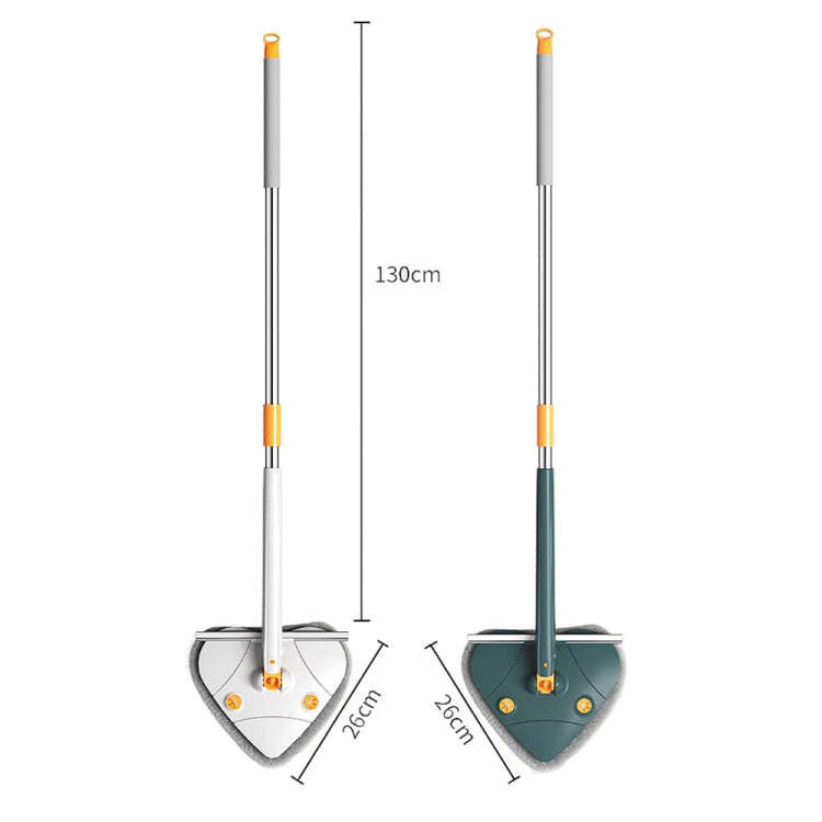 C-43 1.3m Scraper Bar Self-Twisting Water Telescopic Triangle Mop Household Cleaning Tools(White)