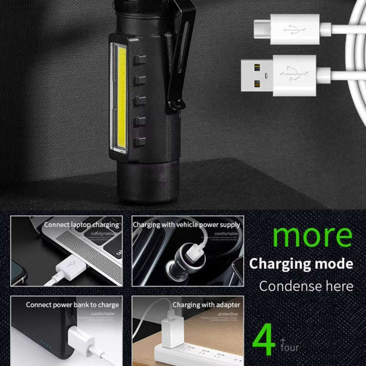 E-SMARTER KX212 Aluminium Alloy USB Rechargeable COB Flashlight Strong Light Long Shot Headlamp L...