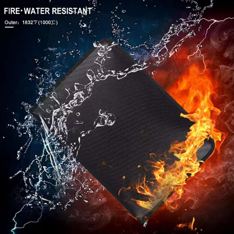 Fireproof Waterproof Accordion File Bag Document Organizer with 12 Pockets A4 Size 14.3x9.8x0.8 Inch