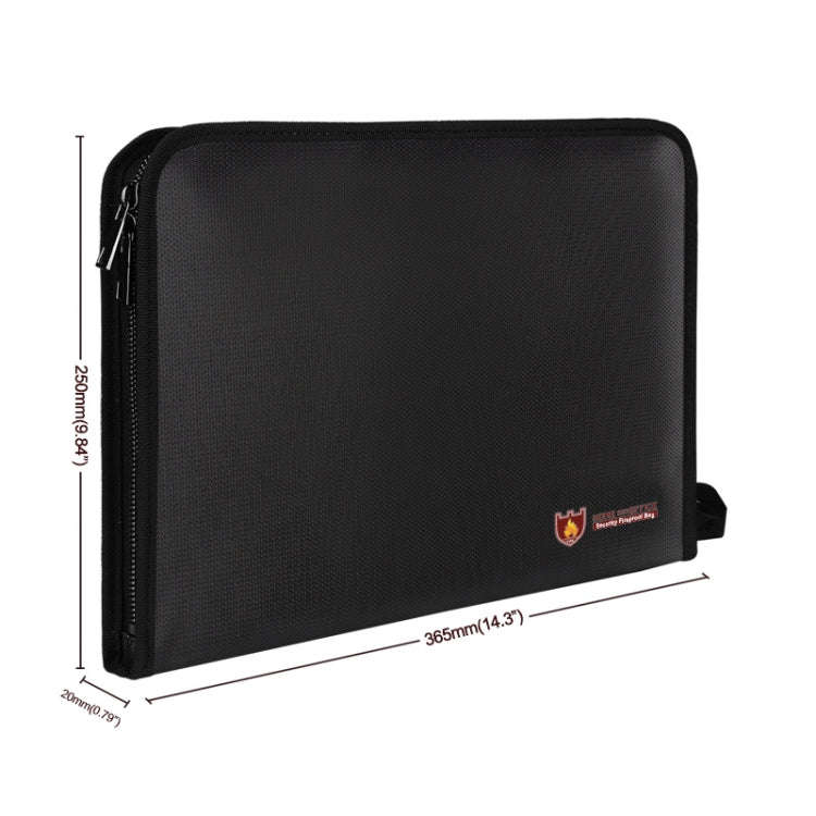 Fireproof Waterproof Accordion File Bag Document Organizer with 12 Pockets A4 Size 14.3x9.8x0.8 Inch