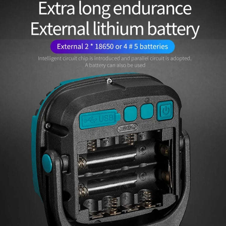 E-SMARTER W895-1 COB Portable Rechargeable Floodlight Work Light, Battery Not Included(Blue)