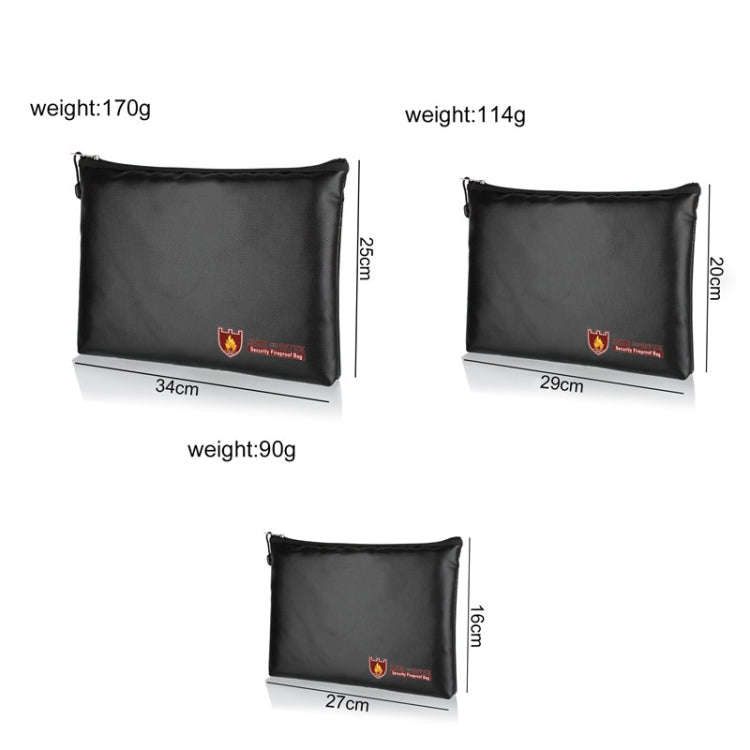 11.4x7.9in Fireproof Waterproof Document And Money Bag Cash Envelope For Jewelry Passport Valuables