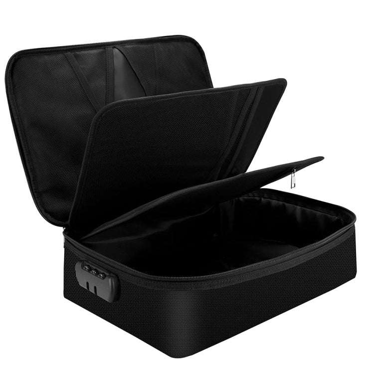 Fireproof and Waterproof Document Storage Bag Handbag with Password Lock 14.2x10.6x3.9 Inch