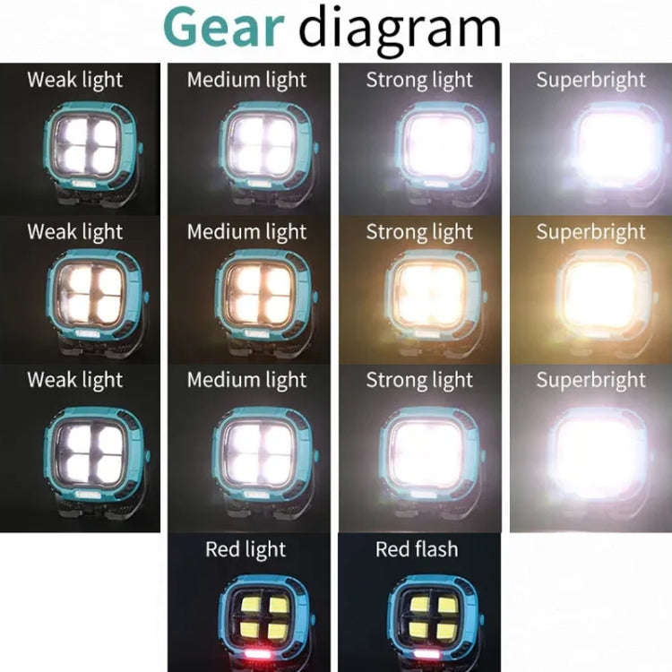 E-SMARTER W894-1 COB Magnetic Projector Work Light Emergency Portable Bright Flashlight(Blue)