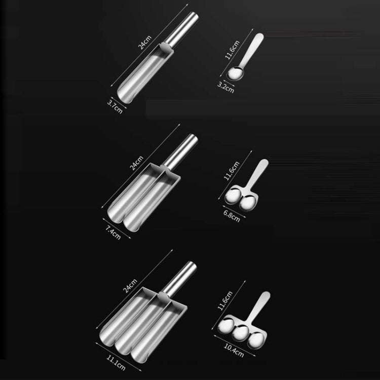 Stainless Steel Meatball Maker Household Fishball Shrimp Sauce Mold, Style: Double Cylinders