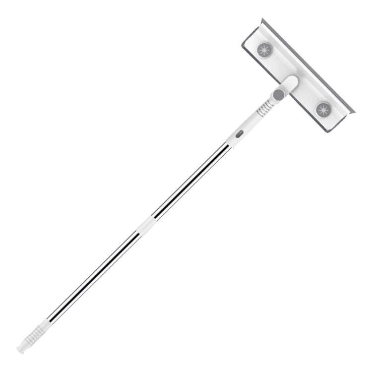 134cm Telescopic Three-section Rod Cleaning and Scraping 2-in-1 Household Glass Cleaning Tool