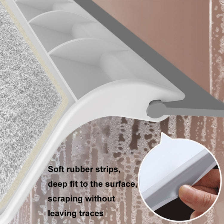 134cm Telescopic Three-section Rod Cleaning and Scraping 2-in-1 Household Glass Cleaning Tool