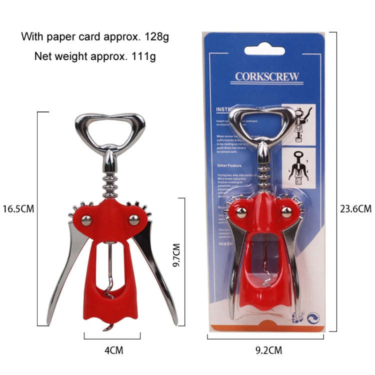 Wine Corkscrew Beer Opener Multifunctional Wine Opening Tool, Style: 249-Love Red