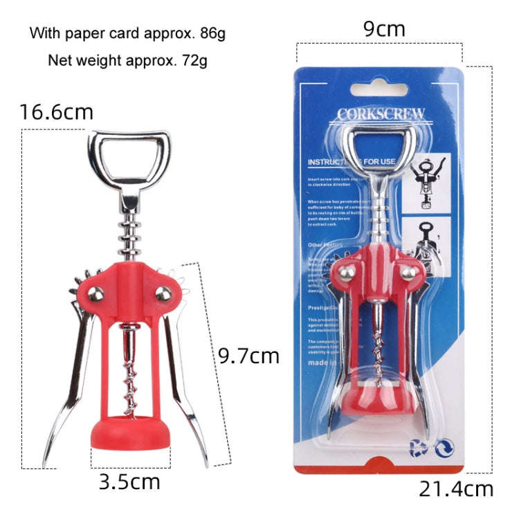 Wine Corkscrew Beer Opener Multifunctional Wine Opening Tool, Style: 448-Red