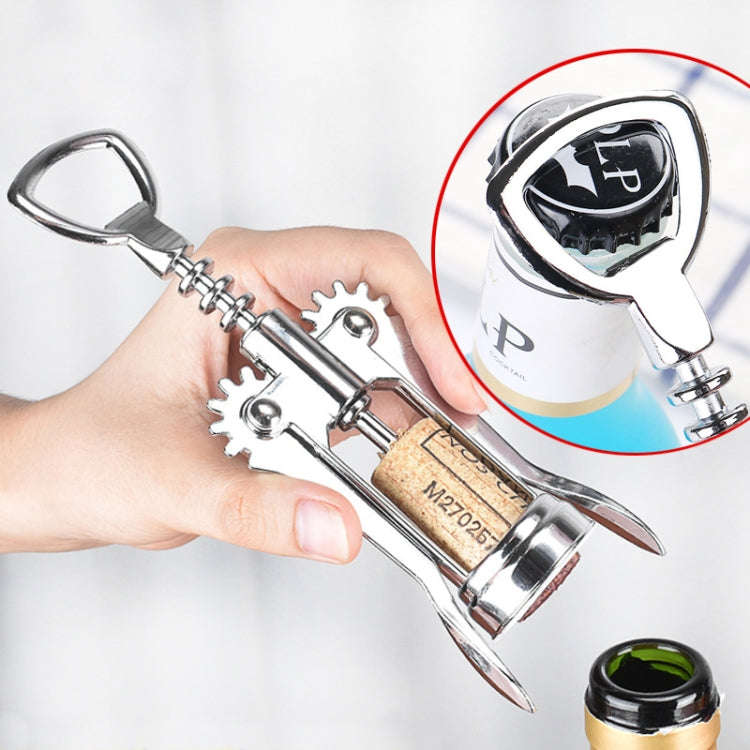 Wine Corkscrew Beer Opener Multifunctional Wine Opening Tool, Style: 446-Upgraded Silver