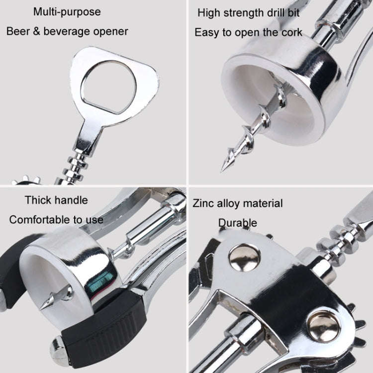 Wine Corkscrew Beer Opener Multifunctional Wine Opening Tool, Style: 249-Love Red