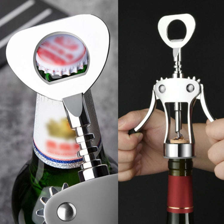 Wine Corkscrew Beer Opener Multifunctional Wine Opening Tool, Style: 446-Upgraded Silver