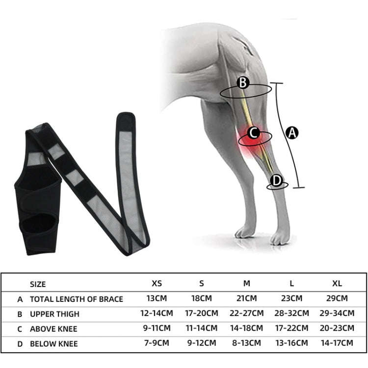 Dog Leg Fracture Protection Injury Support Belt, Size: L(Black)
