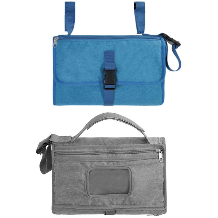 Multifunctional Waterproof Changing Diaper Pad Children Car Bag(Gray)