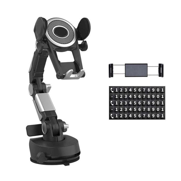 Car Suction Cup Multi-function Cell Phone Navigation Mount, Style: With Flat Clip